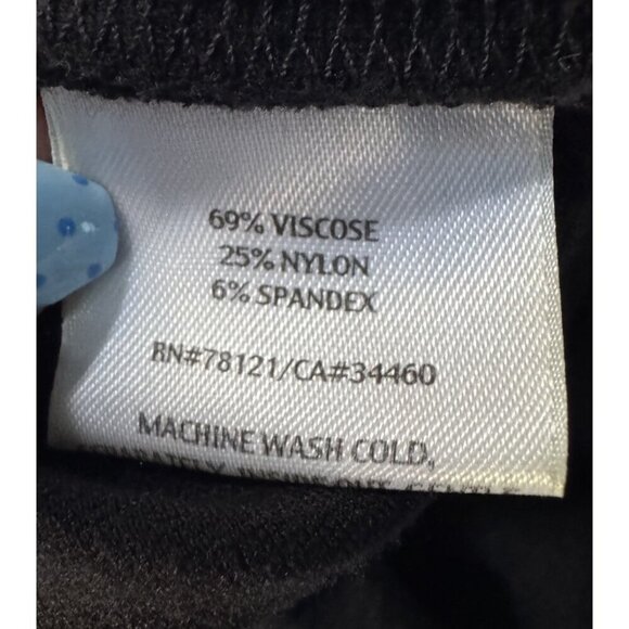 Eileen Fisher Women's Sz 10P or 10 Petite Black Elastic Waist Pull-On Pants - Picture 5 of 8